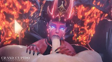 The Succubus Queen of Pain Takes on Dota Workers in a Blowjob Extravaganza - A Work in Progress!