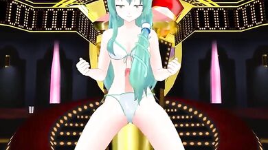 This is a hentai PORN animation featuring a group of monsters that come to life in MMD!