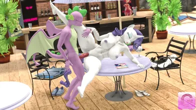 [Gorilka] Rarity x Spike on a drunken night!: Hot love makin' by the fireplace!