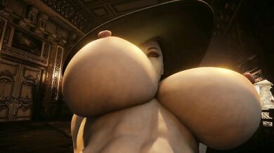 Lady Dimitrescu Swings Her Gargantuan Tits in the Dirt Den