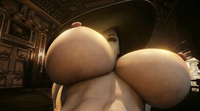 Lady Dimitrescu Swings Her Gargantuan Tits in the Dirt Den