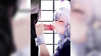 Sakuya of Touhou working at HMV, caught on Nurunuru Bouzu camera