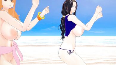 One Piece - Milf and Teen Mom Do XXX in the Waves (MILFMMD)
