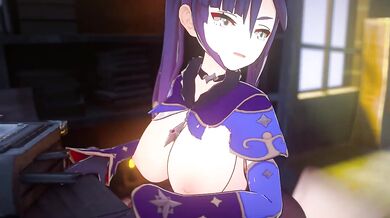 [SeventyFive3D] Mona reverse cowgirl (Genshin Impact)