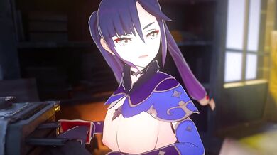 [SeventyFive3D] Mona reverse cowgirl (Genshin Impact)