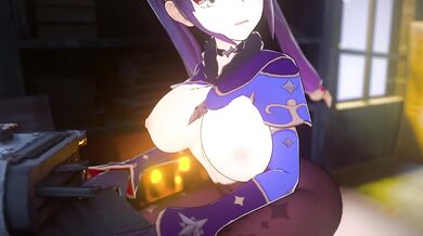 [SeventyFive3D] Mona reverse cowgirl (Genshin Impact)