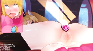 Bowsette and Princess Peach in an Intense Futadom, Futa Female Porn Video!