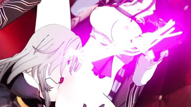 Watch as these HONKAI Hotties take over the RAILROAD tracks and turn it into their own private sex HOUSE!