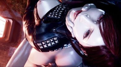 Watch as Tifa from Final Fantasy gets pounded from behind by a mysterious woman in her first outfit while wearing her Megaera costume