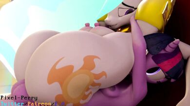 The Sexy Adventures of Celestia and X Sparkle, with Pixel-Perry!