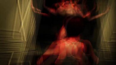 Futa Hentaibot, a red-haired woman with an apple-shaped bottom, explodes with pleasure as she is filled by a futa bomb