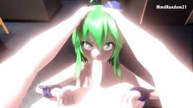 Watch as Gumis mouth sucks and licks her way to a huge orgasm, brought on by the massive cock of MMDRandom31!