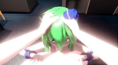 Watch as Gumis mouth sucks and licks her way to a huge orgasm, brought on by the massive cock of MMDRandom31!