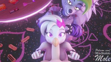 Japanese MILF gets an assisted blowjob from a man with a mole while nude in the bedroom