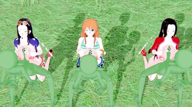 The Naughty Adventures of Nami, Robin and Hancock with Goblin Lovers