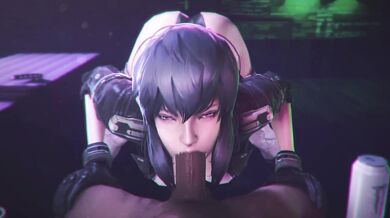 Major Motoko Kusanagis Extreme Deep Throating Adventure