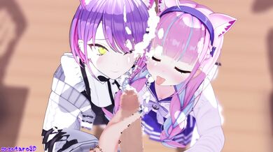 In this hentai anime porn video, Suisei, Aqua, and Towa take a break from their apex adventures with suzutaro3d