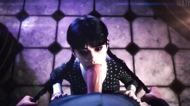 "Addams Wednesday's Bad Time: The Hentai Moment with Short"