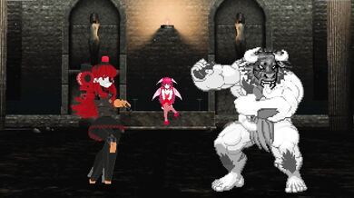 "Mimi, Sentry and Minotaur Battle in an Erotic Labyrinth (11pm)"