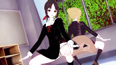 " The [F**k My Desires] [Blowjob] of [Queen's Quality] Kaguya Shinomiya with [Wiggle Wiggle] Ai Hayasaka from [Kaguya-sama: Love is War]"