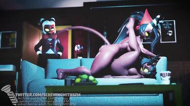 Sallie May and Millie are having some sisterly bonding fun in the bedroom with a bit of help from SFM.