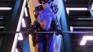 'Mrs. Widowmaker gets taken from behind by a horse while her husband is away on business, and The Bartender is there to witness it all!'