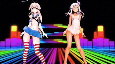 'Hentai Porn: Ro500 and Shimakaze's Ghost Dance - MMD R18 GenesisMMD'