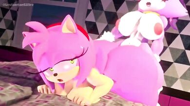 'Double Penetration with Blaze and Amy - Anal Sex from Behind'