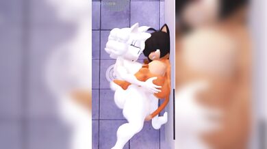 "Splashing hot futa babe in the bathtub"