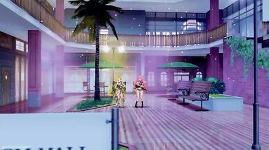 "Tentacle sex with a beautiful woman in a futuristic dance club"