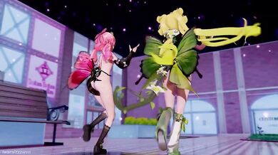 "Tentacle sex with a beautiful woman in a futuristic dance club"