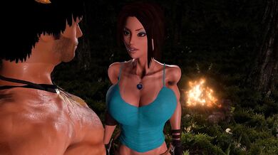 "Battle of the Hentai Queens: Lara Croft and Saga Clash in an Epic Porn Match!"