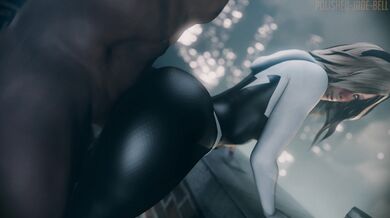 'Gwendolyn "Gwen" Stacy, aka Spider Girl, gets blacked by her hot neighbor Polished Jade Bell in 4k ultra HD quality.'