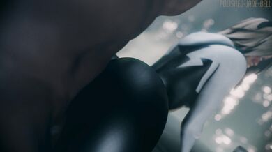 'Gwendolyn "Gwen" Stacy, aka Spider Girl, gets blacked by her hot neighbor Polished Jade Bell in 4k ultra HD quality.'