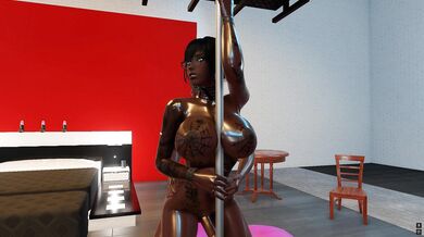 'Two black trans women fuck each other in the ass, in vivid 3DXChat hentai porn.'