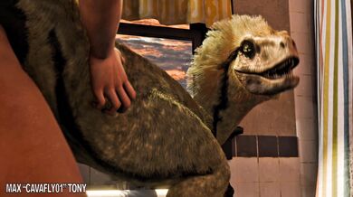 'Sexy Dino-Human Fusion Romance with a Cuddly Scalie'