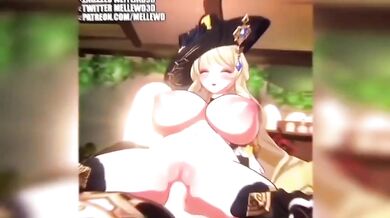 "Sexy Maid with a Fetish for Cum-Covered Cocks! Genshin: The Rising Sun!"