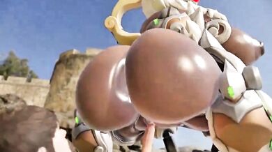 Wet and Wild Hentai Fun on the Beach with Orisa