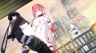 "Cherry Blossom Springtime Hentai - Half Undressing and Sound Effects"