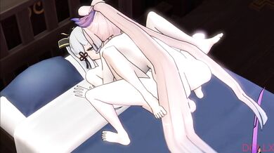 "Futa and Kokomi, along with their sexy friend Ayaka, engage in some hot and steamy sex while enjoying the sound effects provided by Dollx."