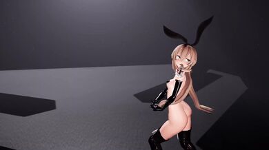 'Kinky Captain Shimakaze and Luscious Lilac on MMD R15 with P-chan'