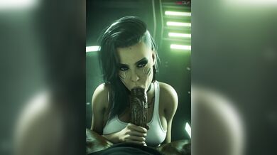 Rogue Amendiares Gets Down and Dirty with a Fugly Dude in a Blowjob Session