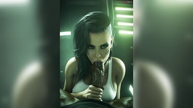 Rogue Amendiares Gets Down and Dirty with a Fugly Dude in a Blowjob Session