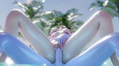 Watch as Dva, the sexy Overwatch heroine, rides the widow in this hot 4k ultra HD porn video!