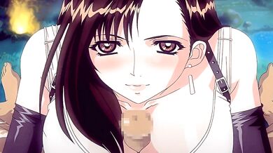 Watch Tifa blow a man with HMV in the background