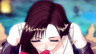 Watch Tifa blow a man with HMV in the background