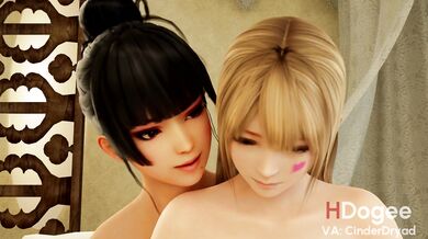 Watch Marie Rose and Nyotengu, the ultimate sex goddesses, in this H-doggy style hentai porn video!