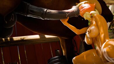 A naughty applejack with a passion for horses takes on three men and an apple pie while exploring her wild side in this hentai porn video