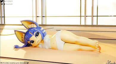 Ankha and Spooning with Marrubi: A Hentai Love Story