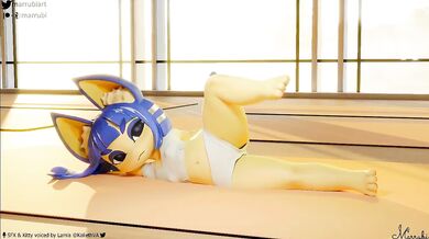 Ankha and Spooning with Marrubi: A Hentai Love Story